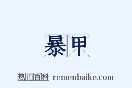 暴甲是什么意思的图片